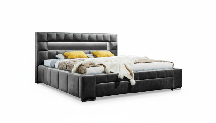 Cama con iluminación LED Dormitorio Diseño Muebles Modernos Camas de lujo Dobles