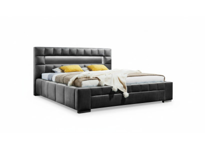 Cama con iluminación LED Dormitorio Diseño Muebles Modernos Camas de lujo Dobles