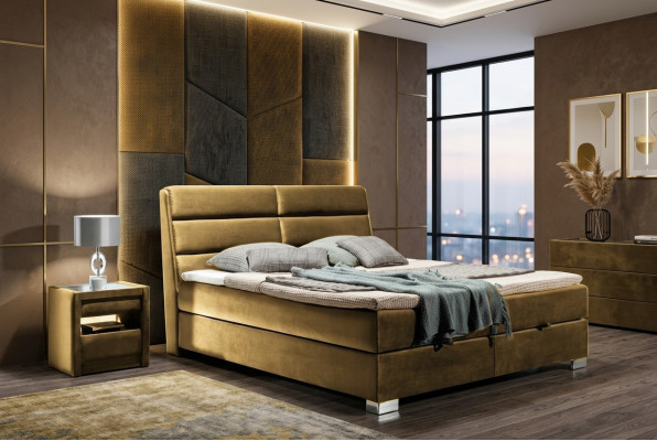 Dormitorio cama de lujo boxspring cama camas doble muebles tela 140 160 180 x 200 cm.