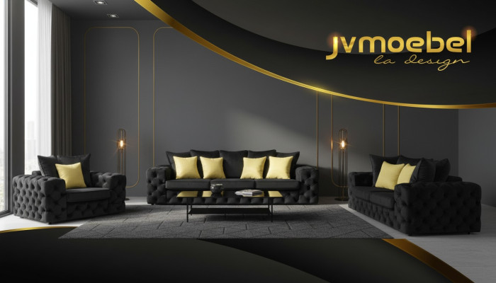 Diseño Chesterfield Sala de estar Juego de sofás Muebles Sofá de 3 plazas
