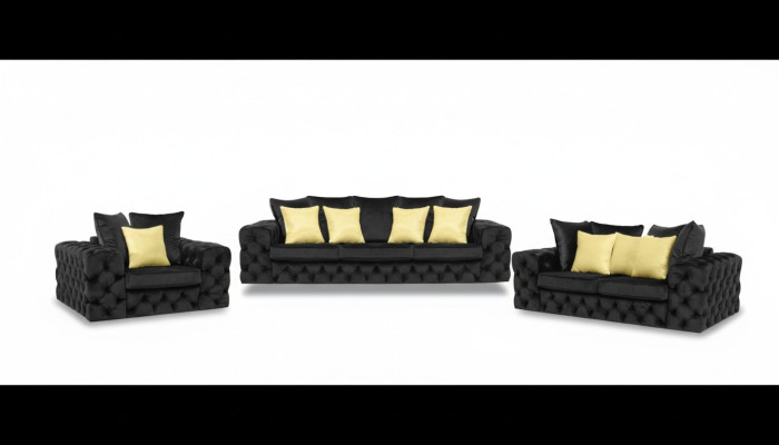 Diseño Chesterfield Sala de estar Juego de sofás Muebles Sofá de 3 plazas