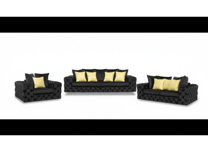 Diseño Chesterfield Sala de estar Juego de sofás Muebles Sofá de 3 plazas