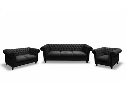 Conjunto de sofás Chesterfield diseño mobiliario de sala de estar sofá 3-2-1 plazas sillones sofás