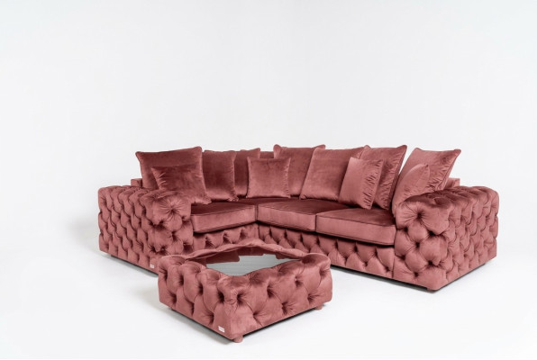 Sofá esquinero Sofá sofá Tapizado Conjunto de esquina Mesa de centro Textil Sofá de salón