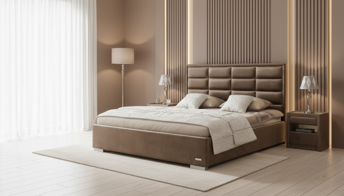 Textil de cama diseño de dormitorio muebles modernos de lujo camas acolchadas nuevo.