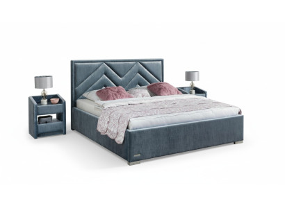 Conjunto de dormitorio completo Cama 2x Mesita de noche 3 piezas Juego de diseñador de camas de lujo