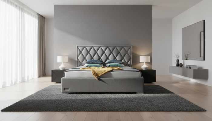 Diseñador de ropa de cama de cama del dormitorio del diseño de la cama de lujo de muebles de diseño nuevo.