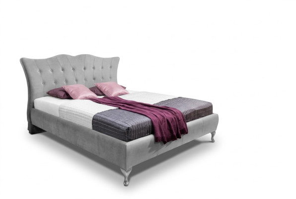 Camas clásicas de dormitorio textil tela cama Chesterfield 140x200 cama doble