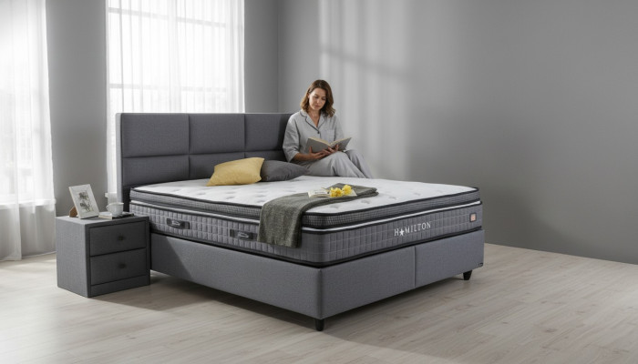 Estructura de cama de tela de lujo moderna para la cama de diseño de dormitorio.