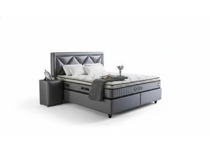 Conjunto de cama de lujo de 3 piezas con mesita de noche, muebles, colchón, estructura de cama nuevo.