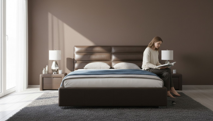 Muebles de lujo modernos camas marco de cama dormitorio diseño 160x200 nuevo.