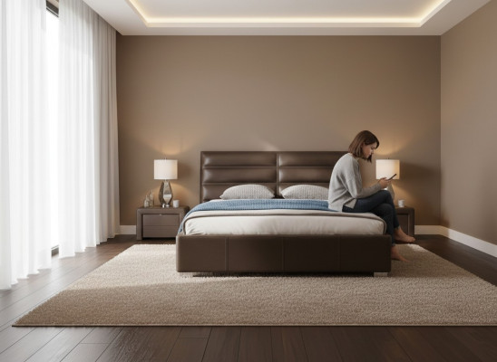 Juego de 2 mesitas de noche Letto Design 3 pz. Muebles de dormitorio moderno de lujo camas nuevas
