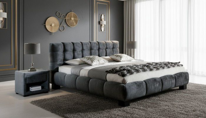 Cama de lujo para dormitorio, camas clásicas, muebles modernos, marco de cama nuevo