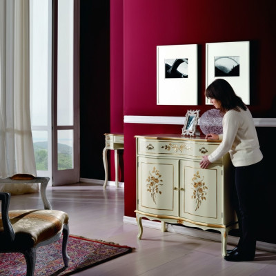 Muebles de sala Clásicos Barrocos Lujo Aparador Cómoda Madera Maciza