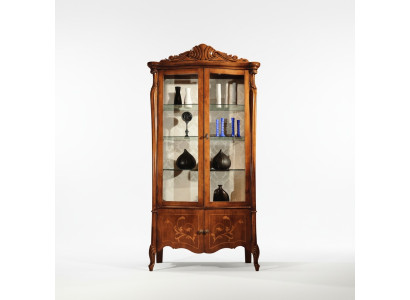 Mueble vitrina clásica estilo antiguo barroco rococó vitrina de vidrio sala de estar de madera