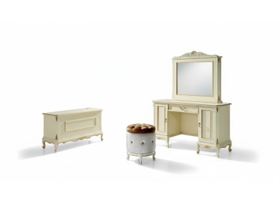 tocador estilo italiano, muebles estilo tocador, dormitorio, barroco, rococó, taburete nuevo
