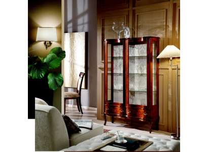 Muebles Vitrina de lujo clásica en estilo antiguo barroco rococó vitrina de vidrio salón nuevo