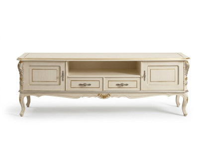RTV Lowboard rtv Armario de lujo Mesa Sala Muebles de madera Clásico Tabla baja lateral