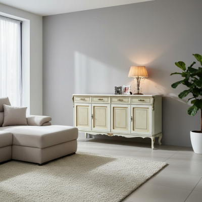 Diseño de muebles estilo Barroco y Rococó clásico, cómodas, armario, aparador