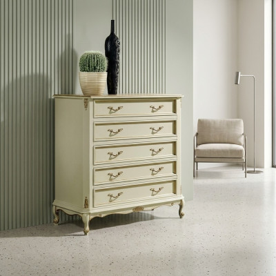 Muebles de lujo italianos para sala de estar, cómoda de estilo clásico barroco.