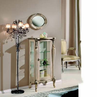 Muebles de madera estilo barroco estanterías armario de cristal vitrina armario de cristal muebles italianos