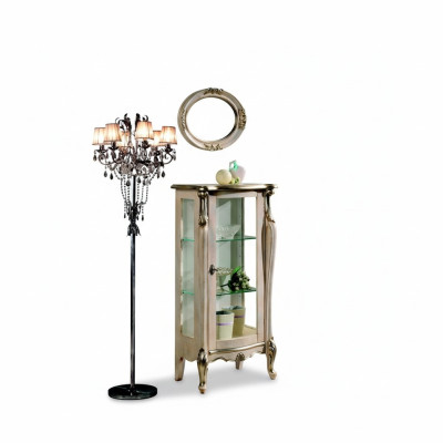 Muebles de madera estilo barroco estanterías armario de cristal vitrina armario de cristal muebles italianos