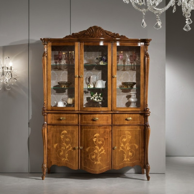 Muebles de lujo de madera, estilo armario, aparador, vitrina, diseño de muebles italiano, nuevo.