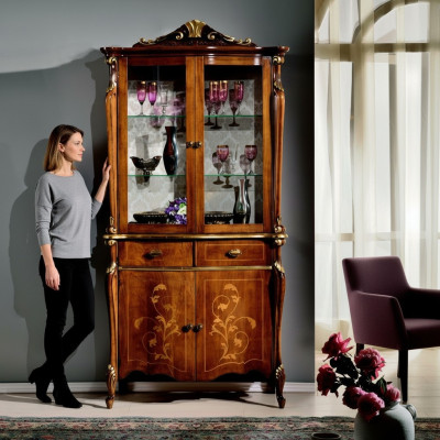 Muebles Estilo clásico Vitrina Armarios de sala de estar Diseño de lujo Muebles italianos Nuevo