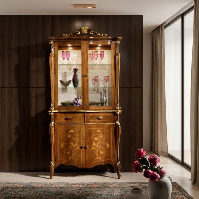 Muebles Estilo clásico Vitrina Armarios de sala de estar Diseño de lujo Muebles italianos Nuevo