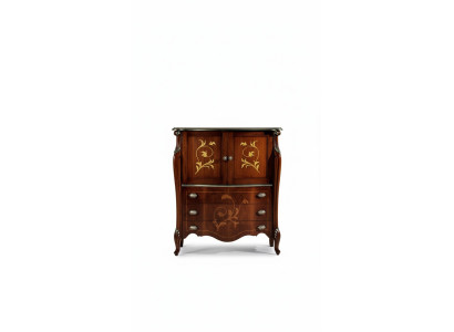 Muebles de madera estilo barroco, elegante armario, cómoda, armarios de diseñadores italianos.
