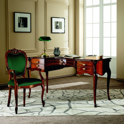 Escritorio barroco rococó mesa 2 piezas. Conjunto de muebles italianos