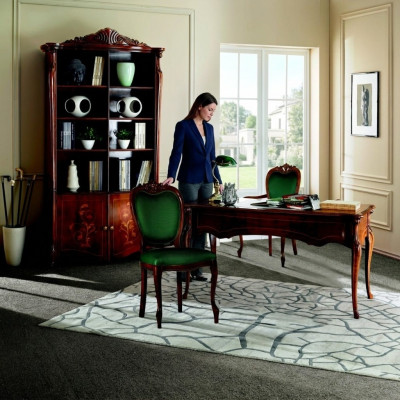 Mobiliario de estilo italiano para oficina, escritorio, mesa, silla, conjunto de 3 piezas.