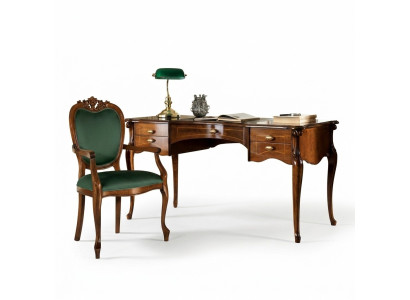 Muebles clásicos de madera italiana de lujo, escritorio de diseño de muebles de oficina.