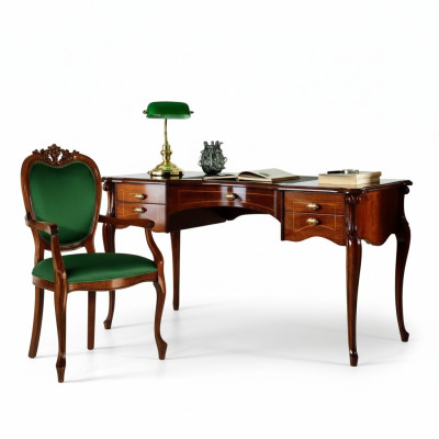 Muebles clásicos de madera de lujo estilo italiano silla de la oficina barroca.