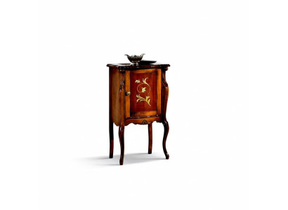 Diseño de muebles estilo barroco cómoda vitrina de madera marrón lujo italiano.