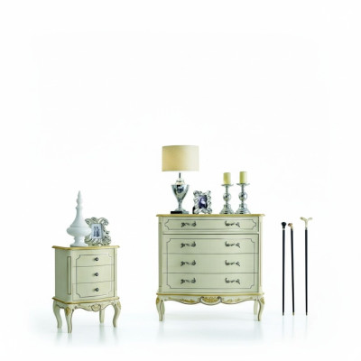 Diseño Muebles Estilo Lujo Clásico cómoda blanca madera Lujo Italiana