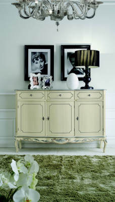Diseño de muebles Estilo Clásico Cómoda Blanca Cómoda de madera italiana
