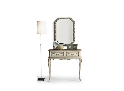 Mueble Estilo Barroco Mesa Consola Mesa de Pared Mesa Blanca Madera Clásica 90 cm Nuevo