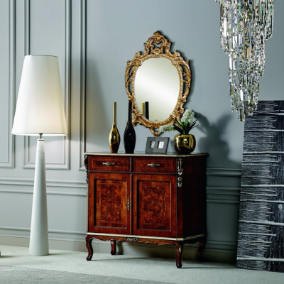 Muebles de diseño italiano de madera Estilo de muebles Barroco 2 piezas cómoda