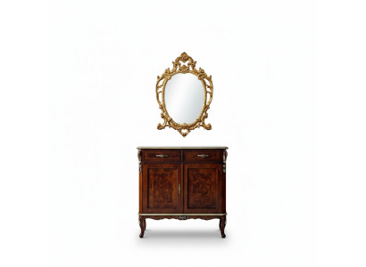 Muebles de diseño italiano de madera Estilo de muebles Barroco 2 piezas cómoda