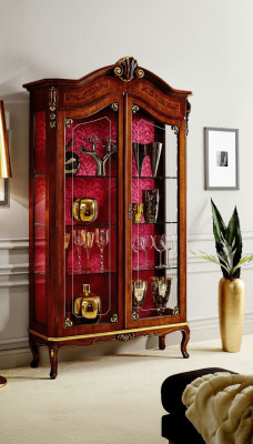 Vitrina mueble de madera armarios de vidrio. Muebles- de aparador rejilla de ariete italiana.