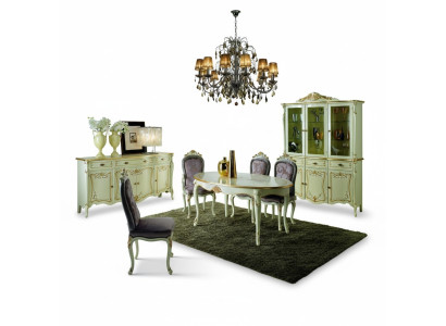 Mesa de comedor 5 sillas Juego de comedor completo de 6 piezas Madera Muebles italianos nuevos