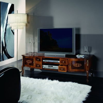 Diseño Aparador TV Mesa Baja RTV Armario Mesa Sala de Estar Mueble de Madera Estilo Barroco Nuevo