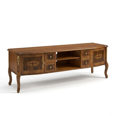 Diseño Aparador TV Mesa Baja RTV Armario Mesa Sala de Estar Mueble de Madera Estilo Barroco Nuevo