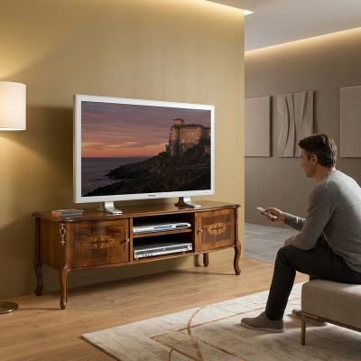 Mesa de TV RTV armario mesa sala de estar mueble barroco de madera