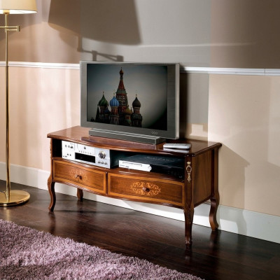 Mueble de televisión, mueble bajo para TV, armario, mesa de sala de estar, muebles de madera clásicos nuevos.