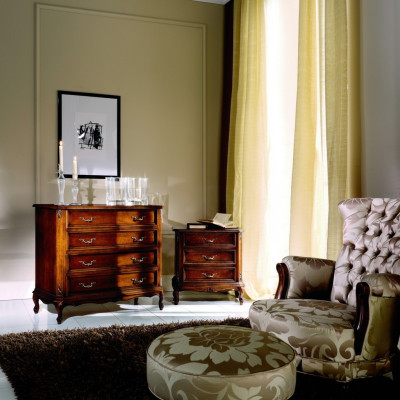 Diseño de muebles de estilo barroco, gran cómoda marrón de lujo, muebles italianos nuevos.