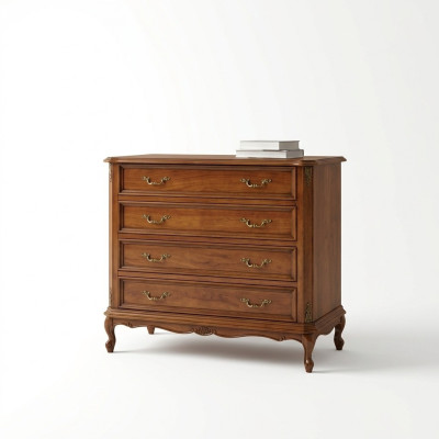 Muebles de diseño estilo Barroco pequeña cómoda marrón de lujo de madera italiana