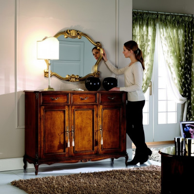 Muebles italianos en estilo barroco, comoda, armario, armarios de lujo, diseño.