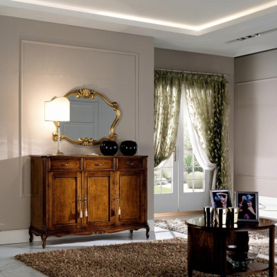 Muebles italianos en estilo barroco, comoda, armario, armarios de lujo, diseño.